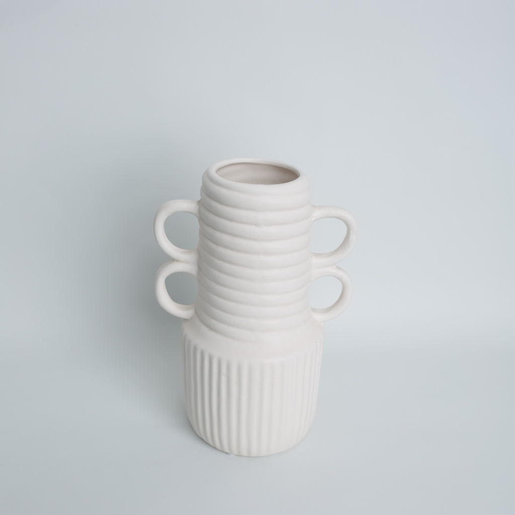 Vase blanc cruche double