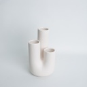 Vase blanc tube