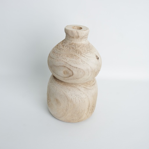 [172250] Vase en bois naturel Paulownia